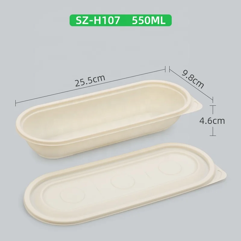 Take away fast food box lunch bowls biodegradable food packaging container corn starch lunch box