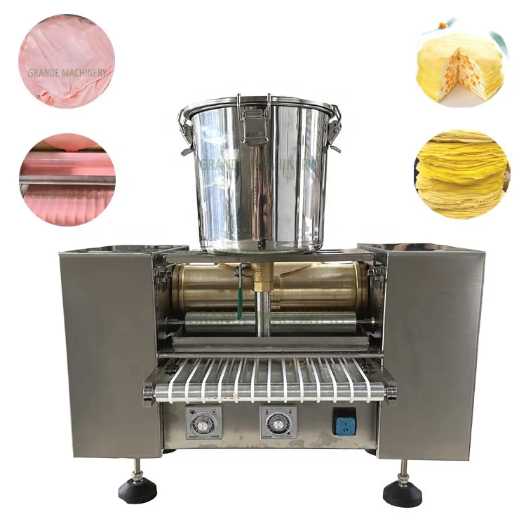High Efficiency Cake Layer Machine | Mango Mille Crepe Making Machine | Commercial Egg Cake Skin Forming Machine