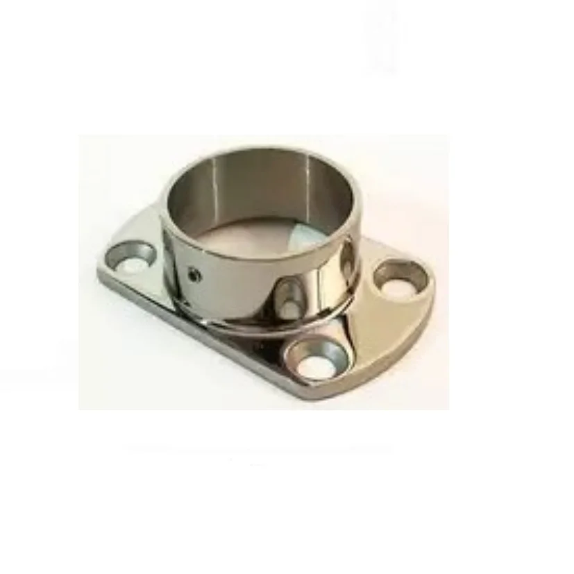 Stainless steel outdoor balcony baluster design T1085 handrail  base plate of glass railing fittings