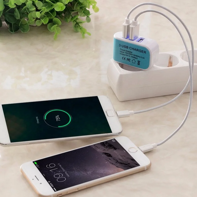 Изготовленный на заказ логотип US EU plug Универсальный портативный 3 порта usb автомобильный держатель для телефона настенное зарядное устройство портативные зарядные устройства Зарядное Быстрая зарядка Iphone X 11 pro