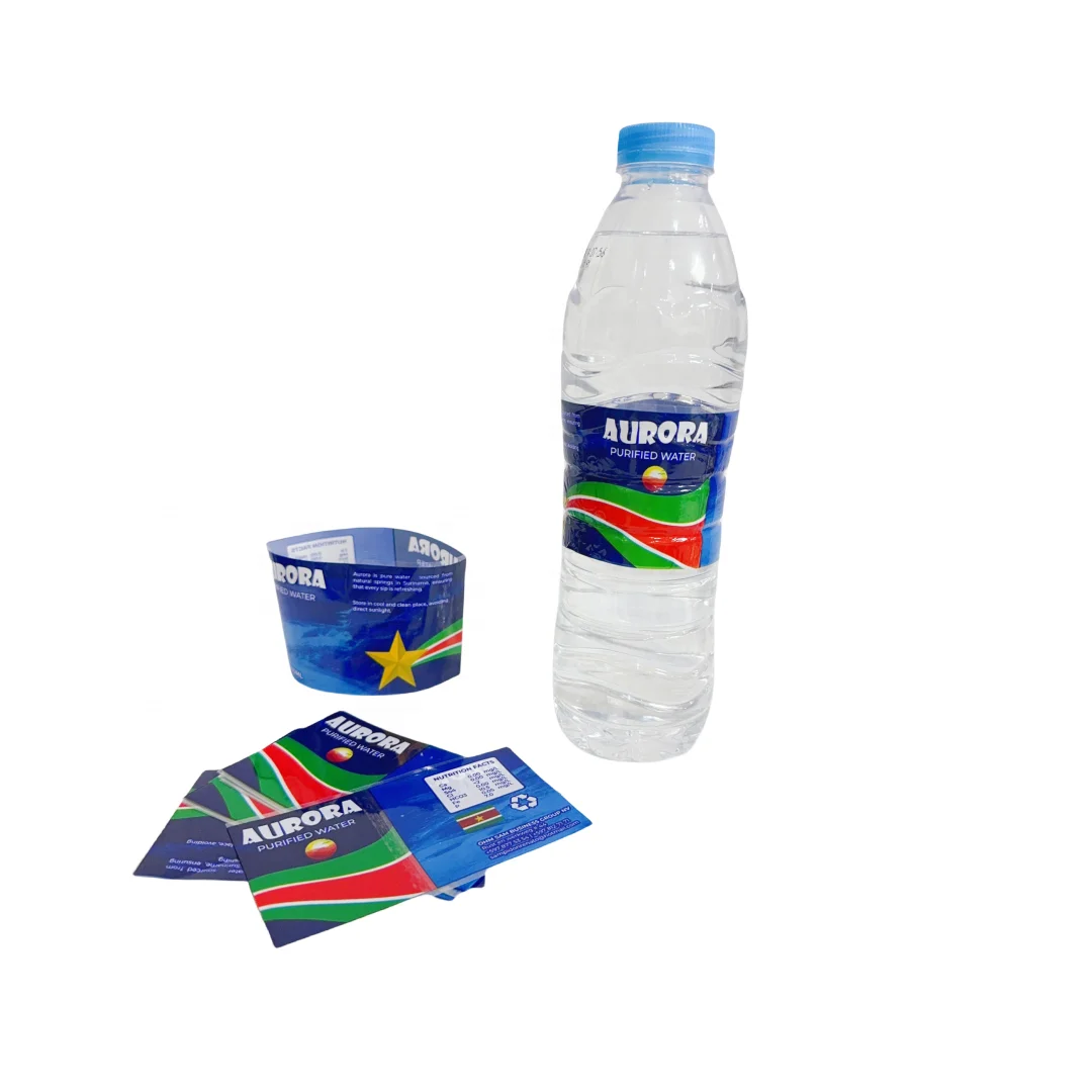 Custom Logo Print 500ml PVC/PET Beverage Heat Shrink Sleeve Labels Water Bottle Labels for Food Use Customizable Logo Print