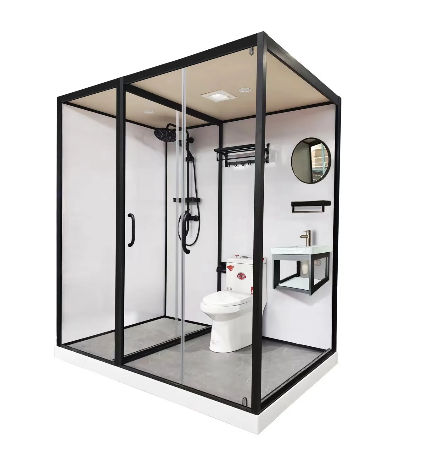 Integrated Bathroom Pods Shower Room Prefabricated Modular Bathroom Unit Shower Cabin With Toilet