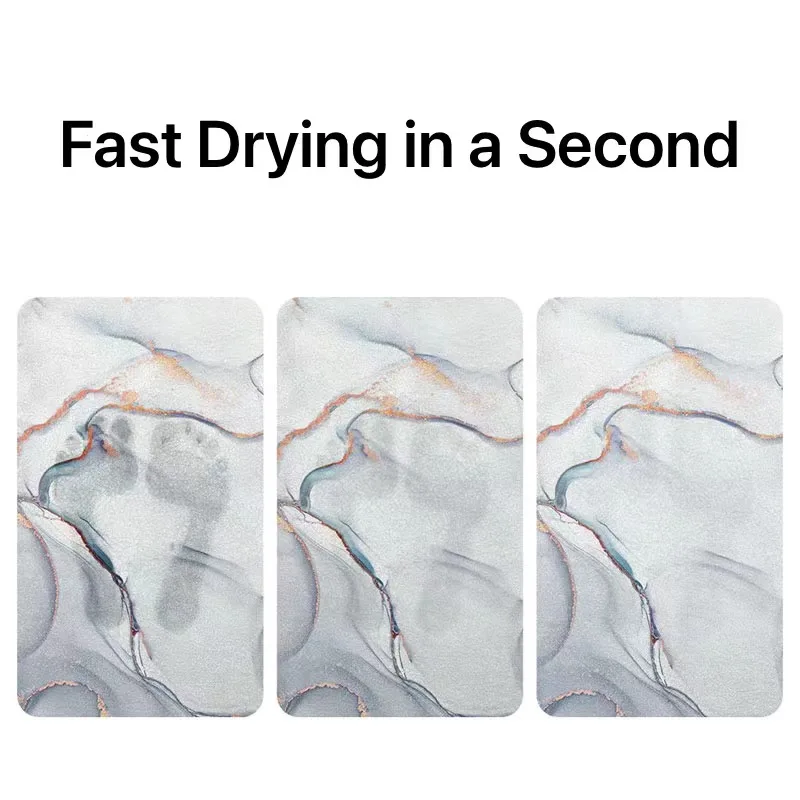 Custom Non Slip Water Absorbent Rugs Set Rubber Door Mats Diatom Mud Bathroom Floor Mat Anti Slip Diatomite Bath Mat