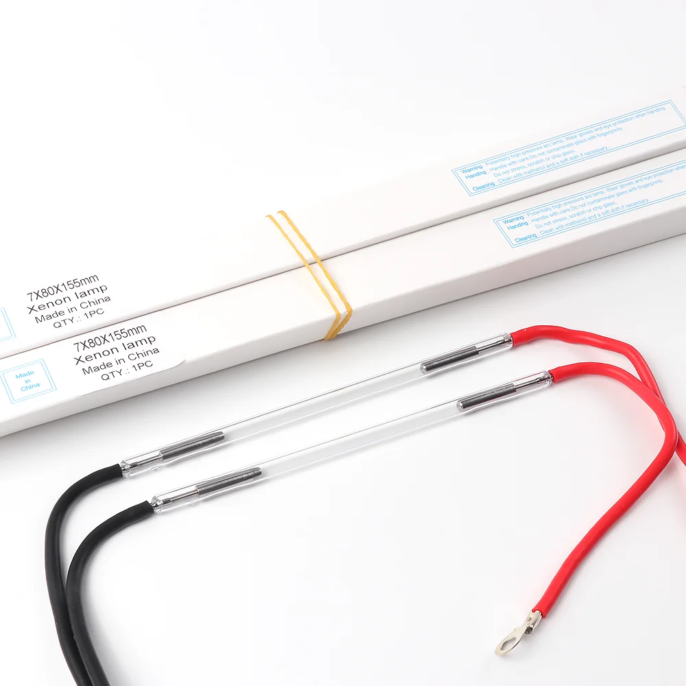 7*80*155MM  Quartz Glass Xenon Lamp For Hair Or Tattoo Removal Machine