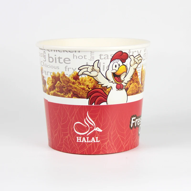 Disposable Chicken Bucket Food Packaging Paper Bucket For Fried Chicken