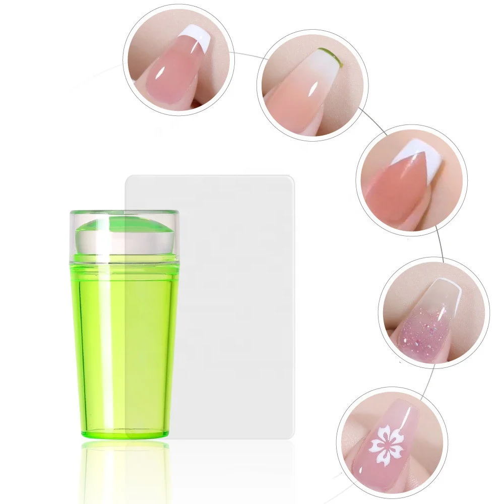 Biumart New Arrival Nail Art Stamping Kit Silicone Fluorescent Nail Salon Supplies Professional