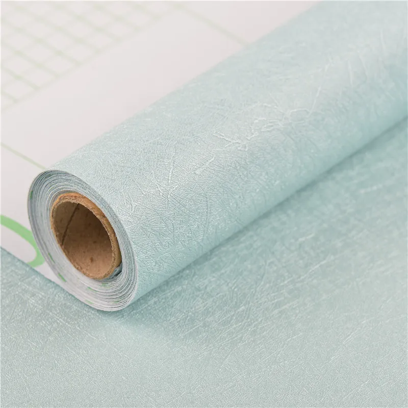 Gline ready to ship 60cmx500cm light blue color home decoration pvc wall paper wallpaper