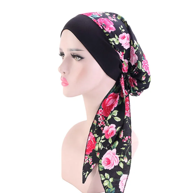 
Womens Cotton Hats Cap Bonnet Chemo Hijab Turban Caps Beanie Head Scarf Wrap Hat 