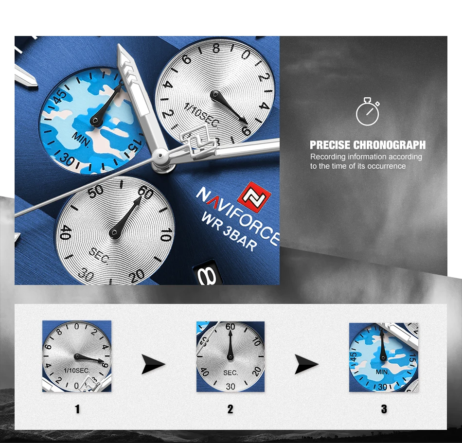 NAVIFORCE 9169 Mens Watches Luxury Fashion Quartz Camouflage Watch Waterproof Sport Steel Wrist Watch Relogio Masculino