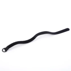 Eco-friendly metal Plastic Buckle Cinch Strap Self Grip Reusable Hook And Loop Cable Tie With Long Tail