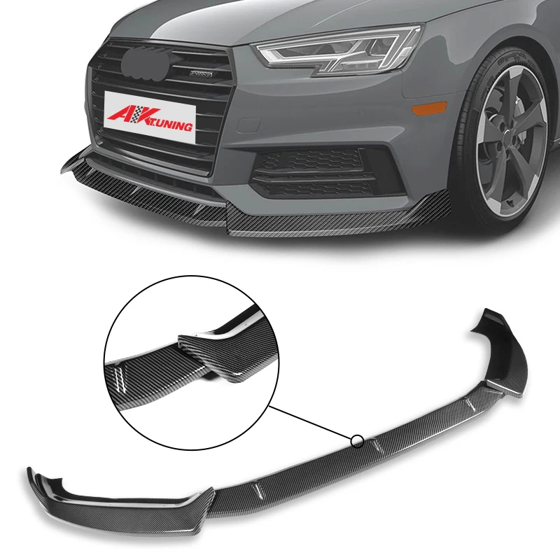 2017 2018 2019 audi a4 tuning car parts accessories for audi a4 b9 facelift front bumper body kit lip spoiler splitter