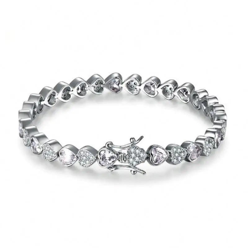 Iced Out Miami Cuban Link Bracelet Stainless Steel Bracelets Lab Grown Diamond Bracelet Cuban Link