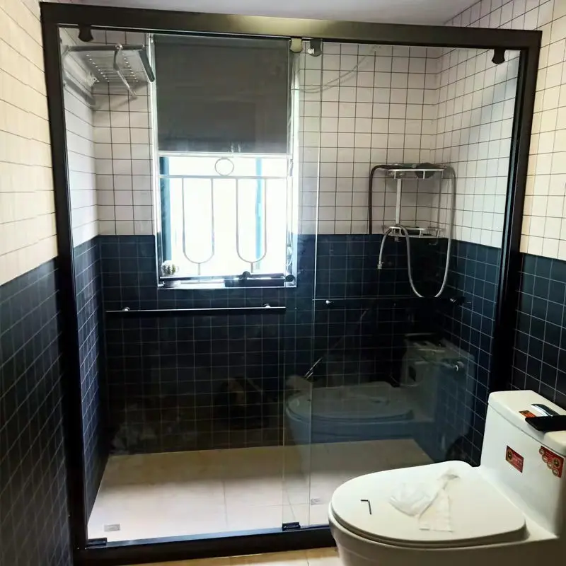 American luxurious good quality simple frameless bathroom shower door glass shower screen glass shower room