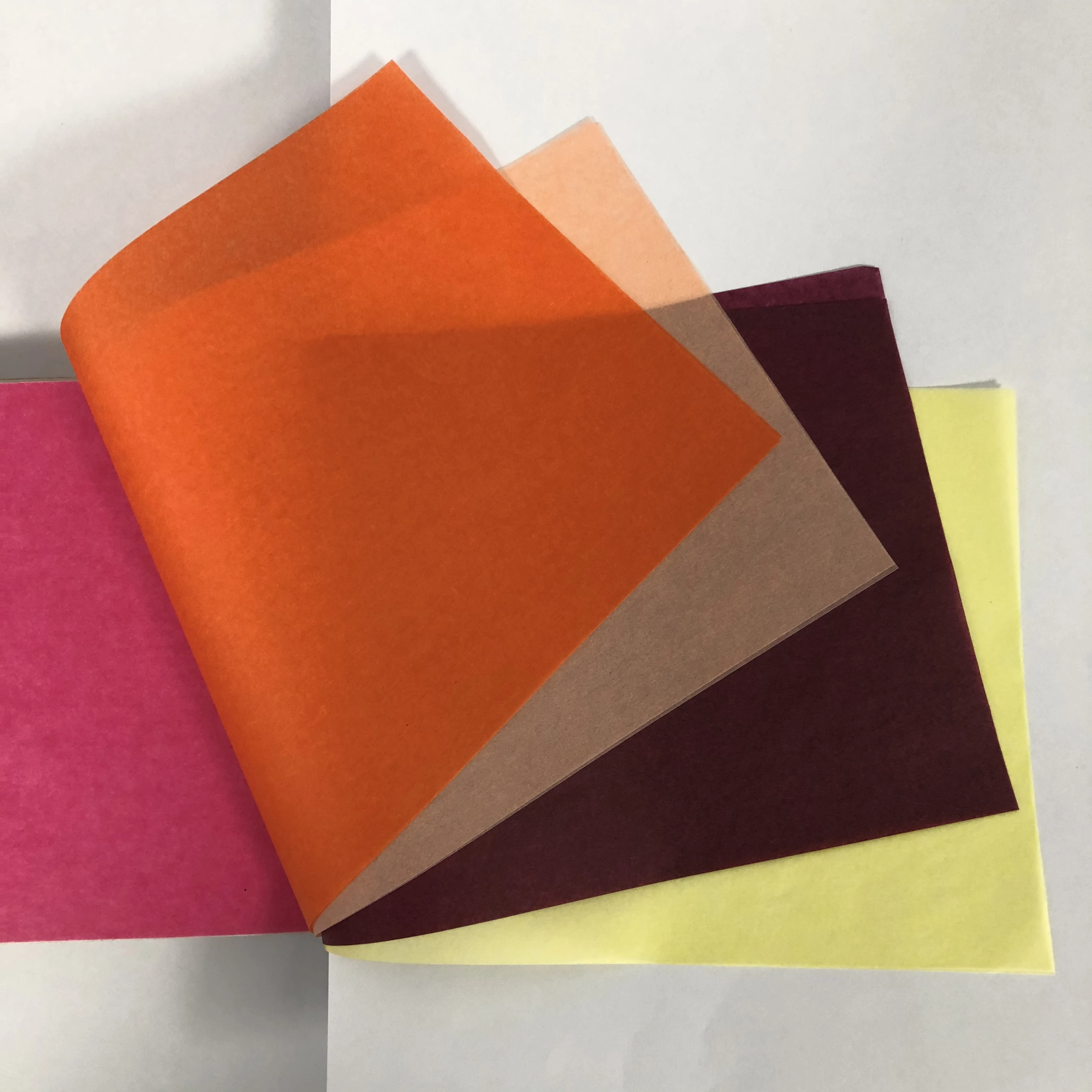 Moisture-Proof Colored Waxed Tissue Wood Pulp Pulp with Coating for Flower Wrapping Paper for Print and Chemical Industries