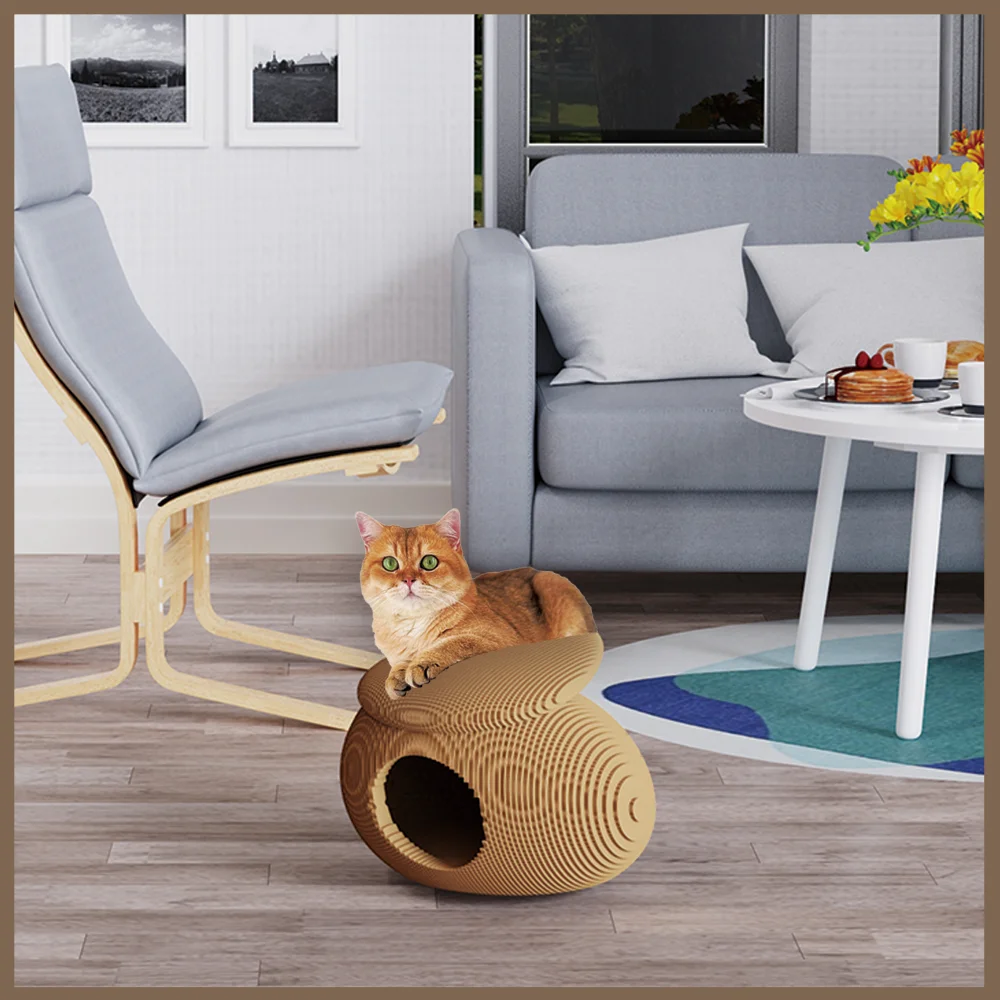 Corrugated Cat Scratcher Cardboard Scratching Board for Cats Eco Friendly Non toxic Durable Wear resistant Protect Furniture