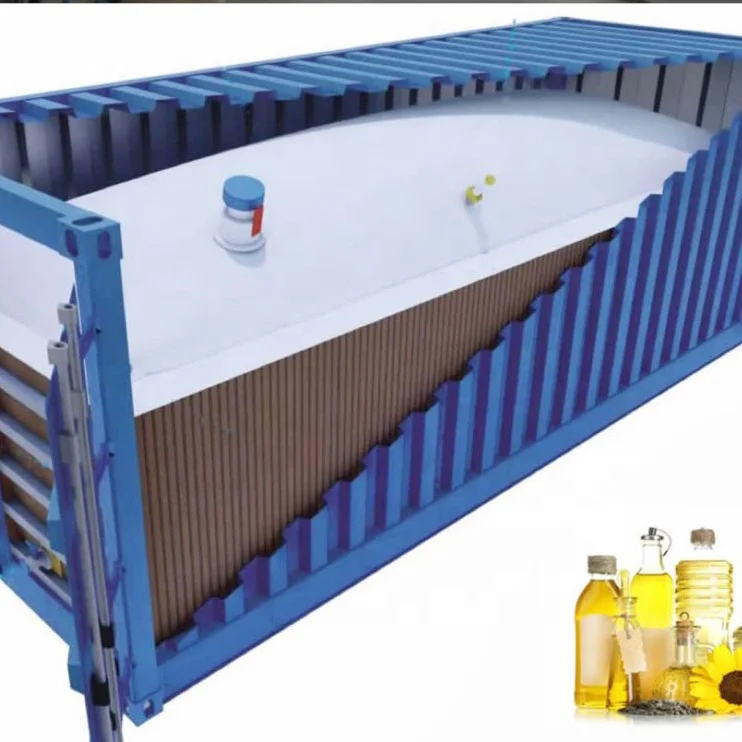 24000L bulk oil flexitank packaging and transport