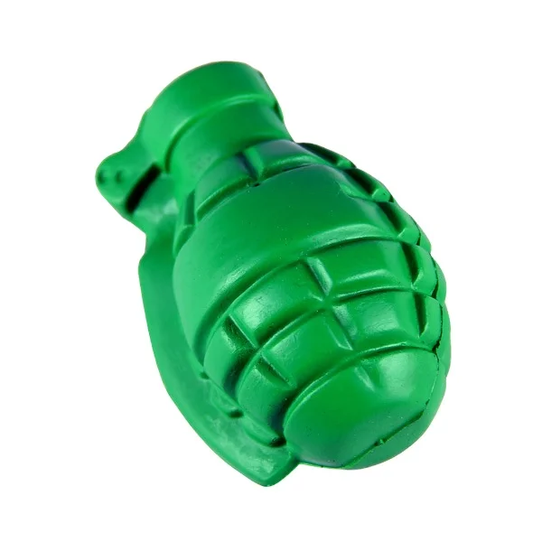 Custom logo  Pu Foam Anti Stress Grenade Shaped Ball Green Mine Bombs