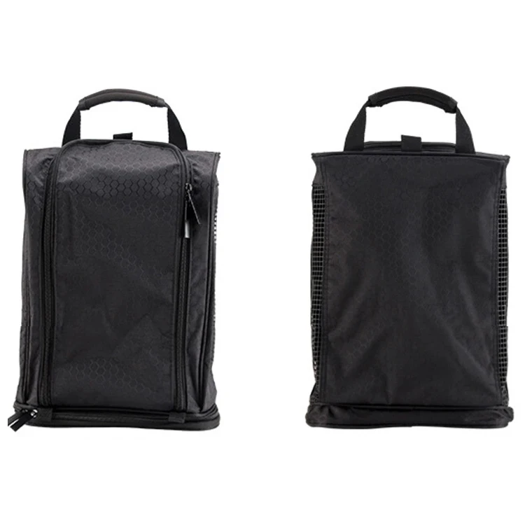 custom eco-friendly polyester gym sports net mesh shoe duffle bags boot box portable golf shoe bag for travel and competition