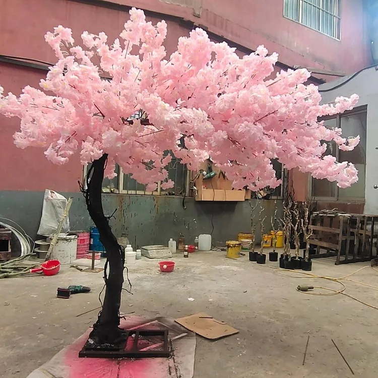 Realistic Faux Cherry Blossom Tree Green Sakura Artificial Tree Wedding Cherry Blossom Tree For Hotel Decoration