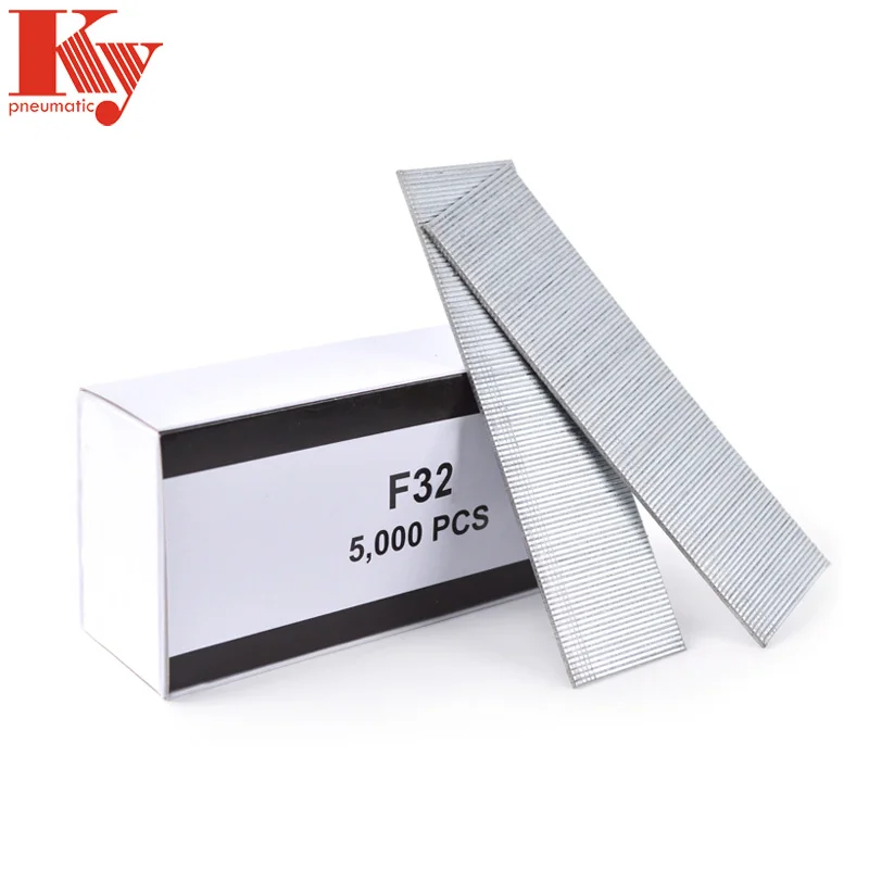 18 Gauge Galvanized Stainless Steel Pneumatic F Brad Nails F25 F30 F35 F40 F45 F50 For Sofa Cloth Leather Furniture