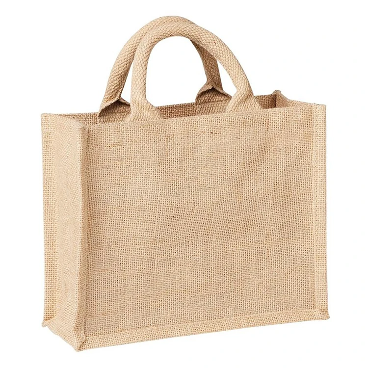 Wholesale custom promotional reusable gift hemp tote jute shopping bags