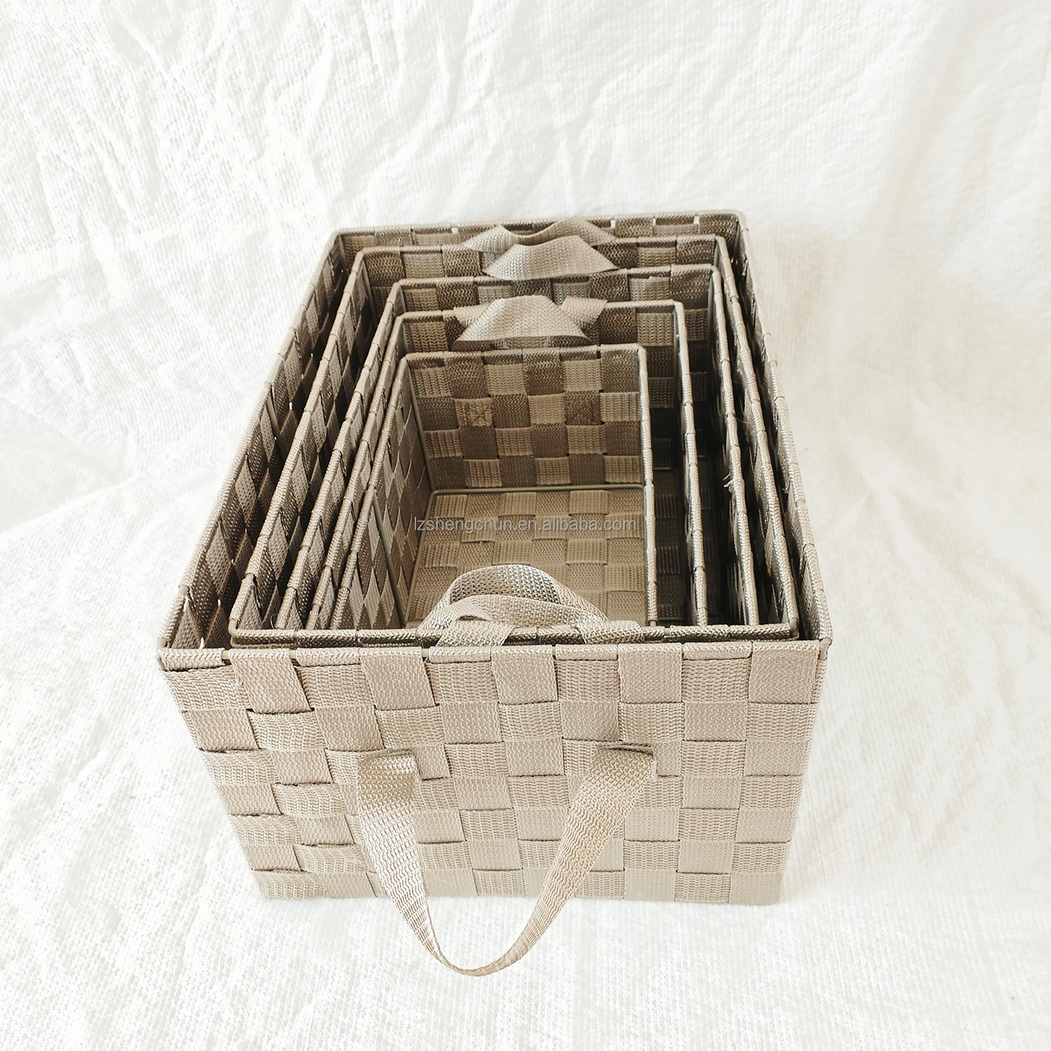 handmade Nylon woven baskets and decoration large storage basket for organizing