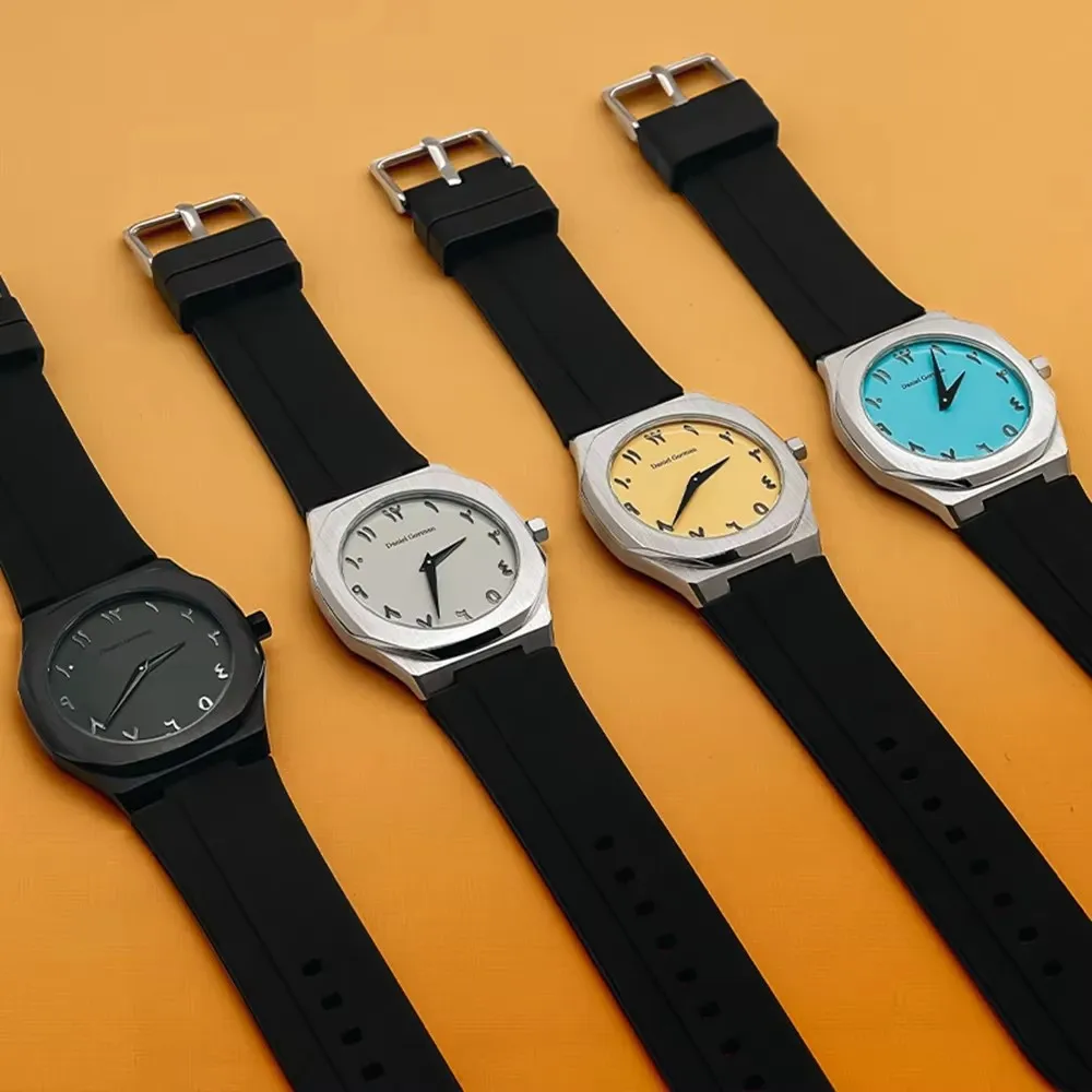 2024 DANIEL GORMAN Luxury Watch Mens Fashion Watches Eastern Arabic Numeral Dial Quartz Wristwatches Japan 2025 Movement Clock