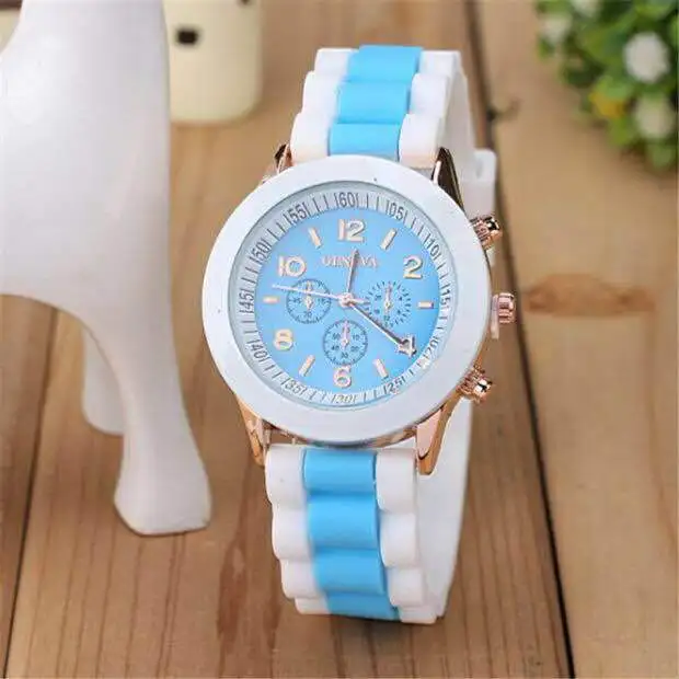 New arrival 12 colors Ladies Watch ,Classic Geneva Silicone Jelly watches for women and men