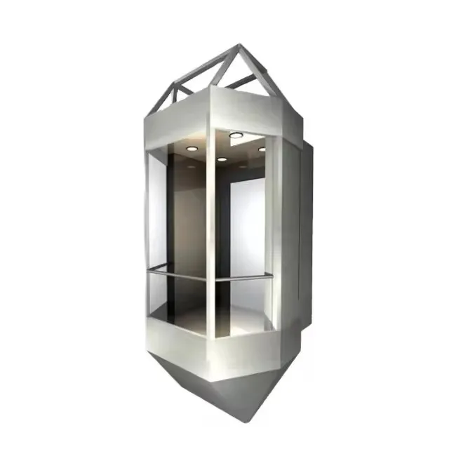 Fuji Modern Design Round Glass Panoramic Passenger Elevator Lift Without Machine Room for Villa and Hotel Sightseeing
