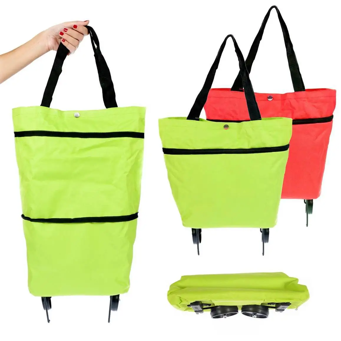 Convenient Portable Shopping Foldable Trolley Bag supermarket Grocery Trolley Bag stock