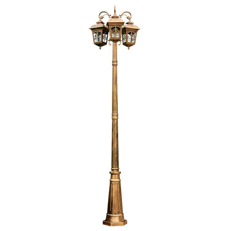 Outdoor European Antique Garden Lights Decorative Power Street Lamp Lighting Road Waterproof Modern Poles Led Solar Street Light