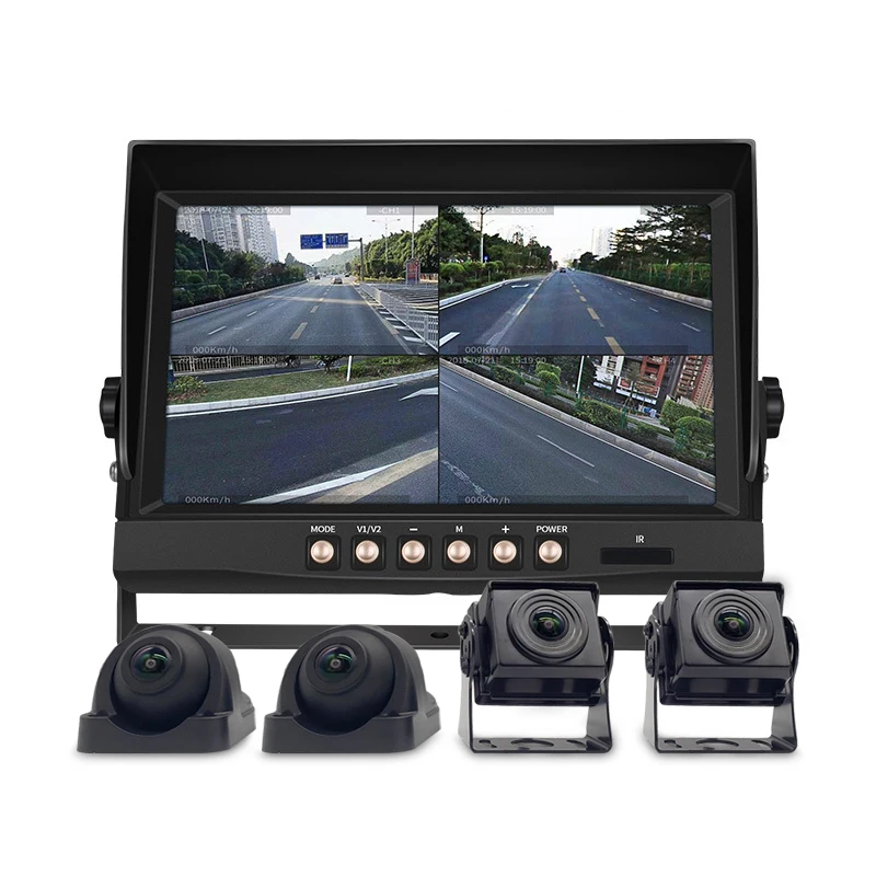 360 car camera 4CH Heavy Duty Truck Backup Camera Mobile DVR Monitor Surround View School Bus DVR Camera Security System