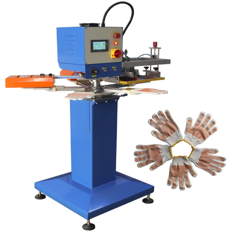 Knitted Cotton glove printer Logo Printing Machine Non Slip silicon Labor Glove dotting machine