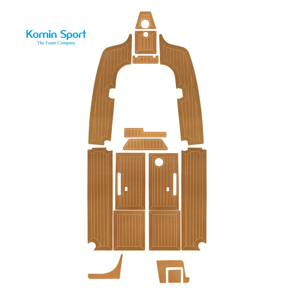 High quality OEM anti uv  boat mats deck eva foam faux teak non skid marine boat flooring For SeaRay 230 BR 2001