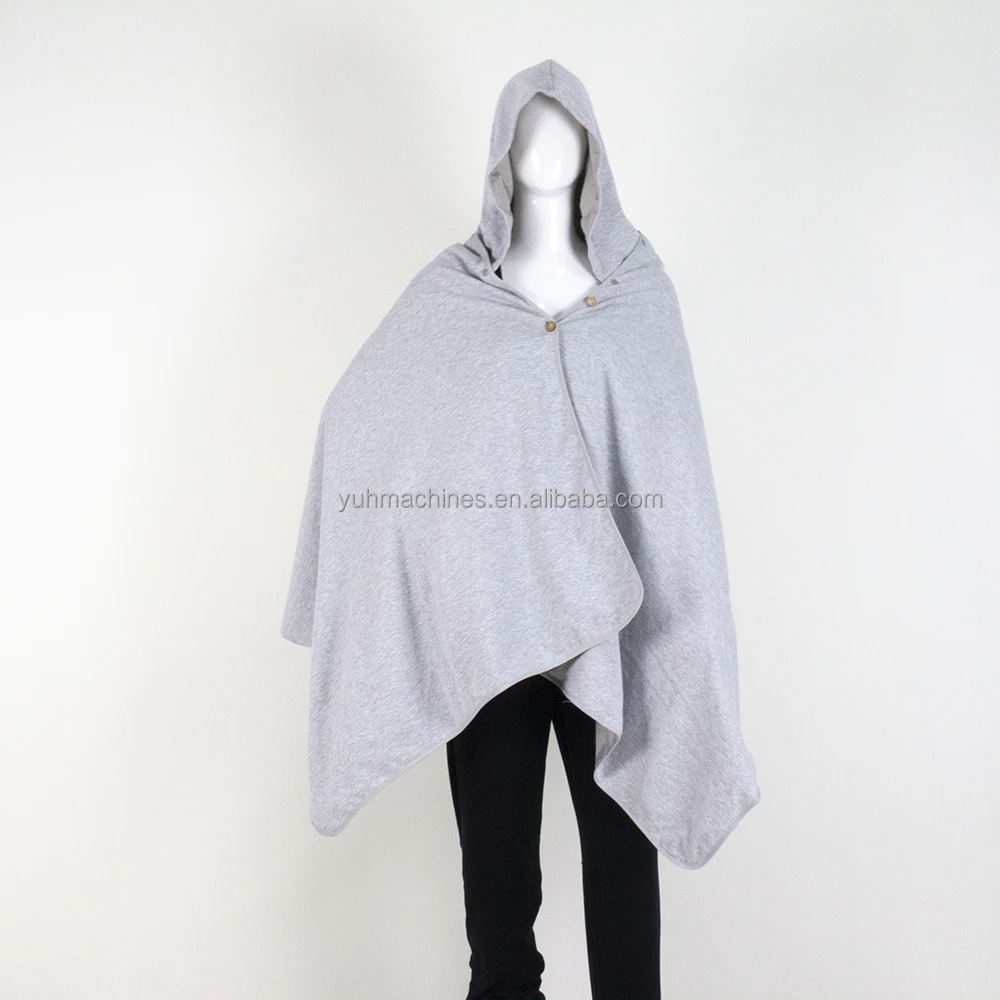 RFID SHIELDING EMF Protection Poncho, RF Shielding Wrap Anti-Radiation Blanket With Buttons and Removable Hood