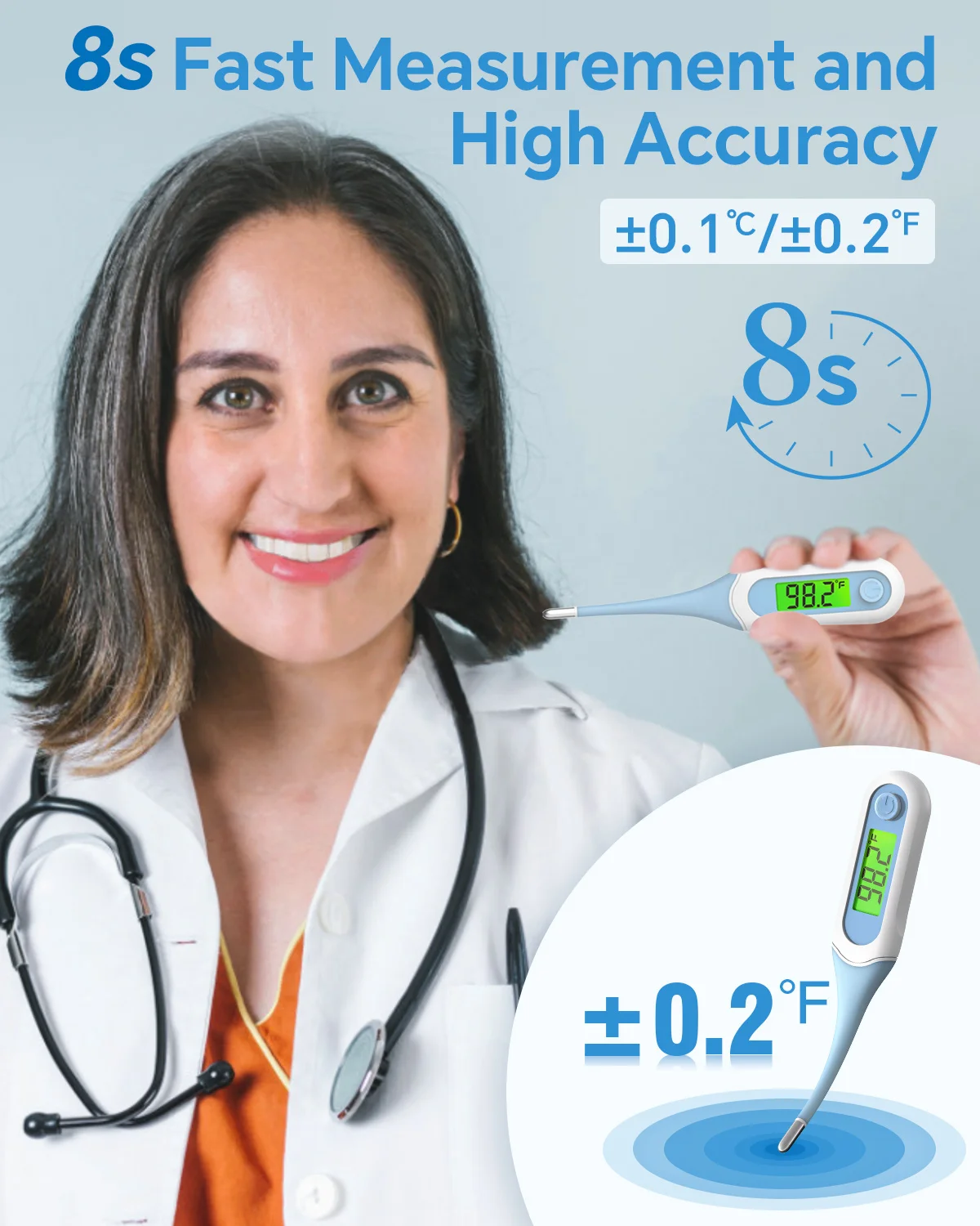 Basic Type Hospital Household Medical Device Body Temperature Fever Measuring Digital Thermometer For Kids