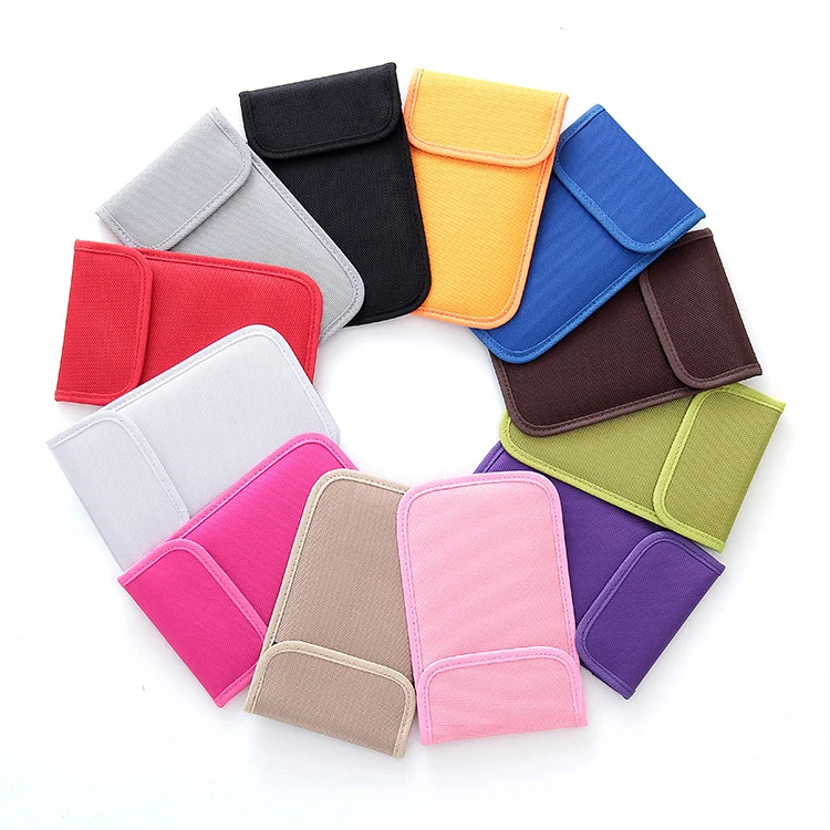 RFID Faraday Bag Car Key Signal Blocking Pouch Anti-Theft Information Protection Bags Bank Cards Cellphone Signal Blocker