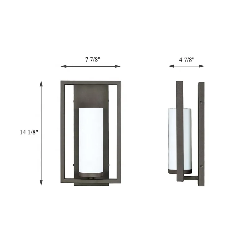 Modern Wall Sconce 1 Light Dark Bronze Bathroom Kitchen Vanity Wall Light with Acrylic Shade Gu24 Socket