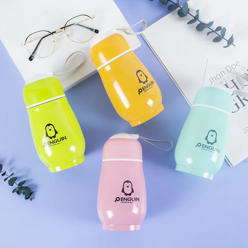 Новинка 2022 термос из нержавеющей стали Пингвин-304 милая чашка для детей и студентов портативная маленькая бутылка воды