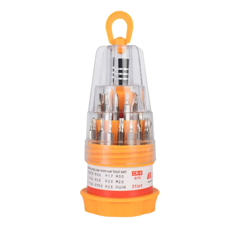31 in 1 screw drivers bits set magnetic screwdriver set with Non-slip rubber handle essential tool kit