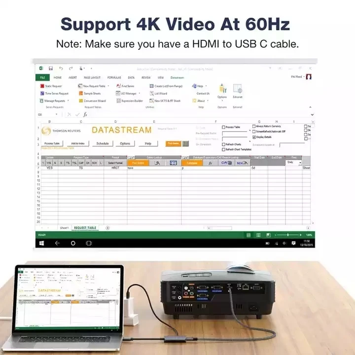 Docking station HD-MI to Type-C 4K HD cable converter 4K@60Hz hd mi to type-c hub