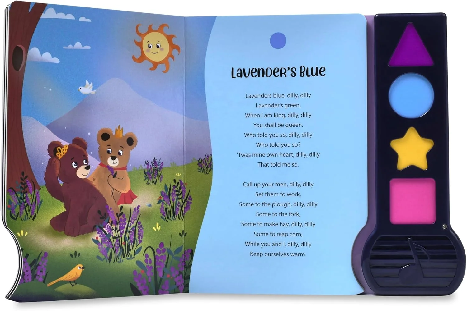 Musical Book for Toddlers with Lullaby Songs, Interactive Toy, Nursery Rhyme sound Book for Babies