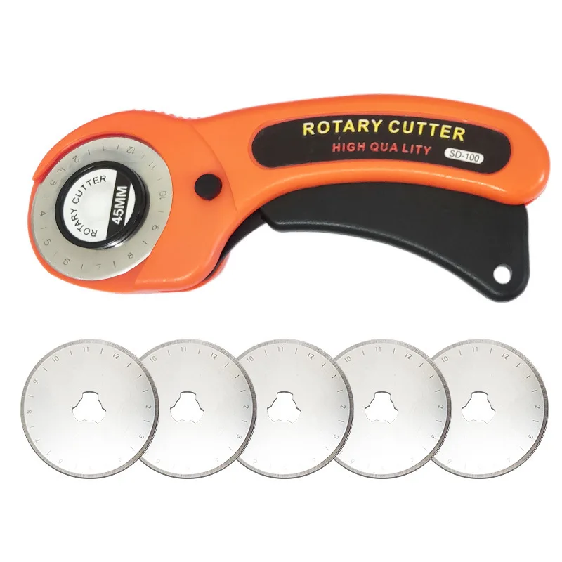 Fashionable 15 pc / set DIY manual A4 cutting plate cloth rotary cutter set for storing leather tools set