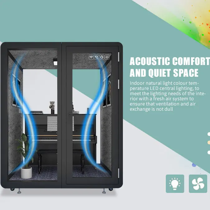 2024 New Product Soundproof Booth Acoustic Private Office Meeting Pod Phone Booth Recording Studio Booth