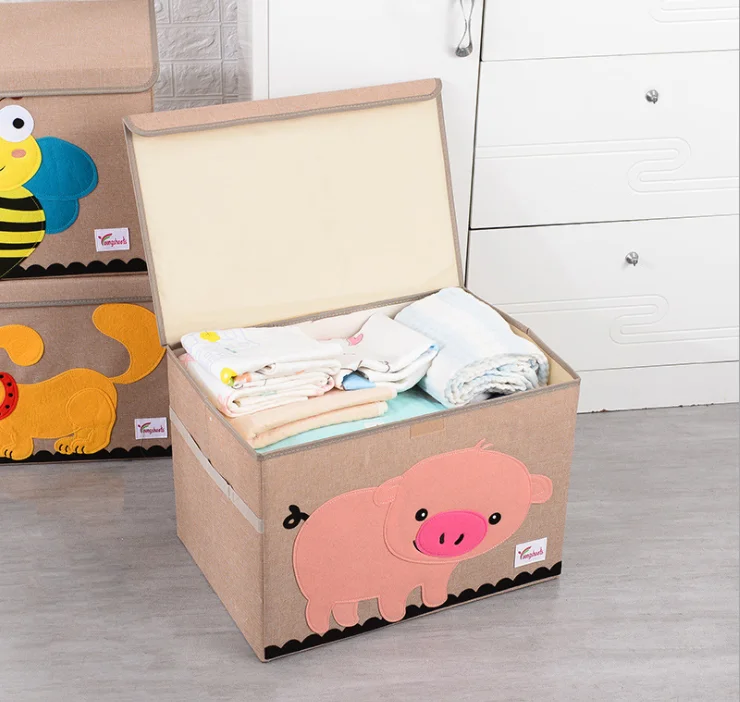 Custom design foldable  Eco-friendly fabric material toy large storage box
