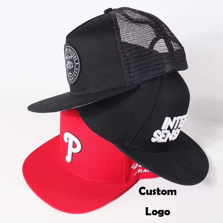 Wholesale nice quality metal sports caps custom logo blank hip hop hat plain flat brim snapback baseball cap
