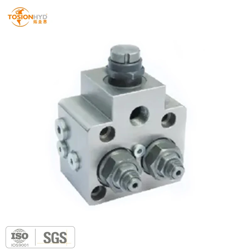 Special flushing hydraulic valve for snowplow With Rexroth