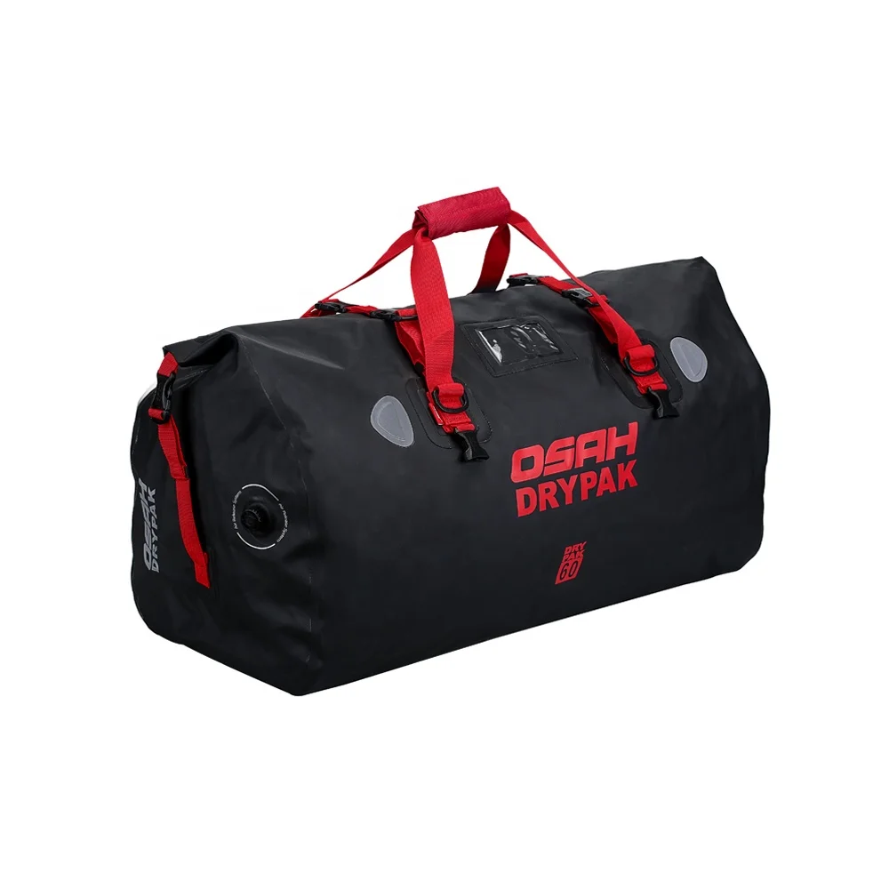 Custom 60L  durable roll top waterproof motorcycle duffle rear bag