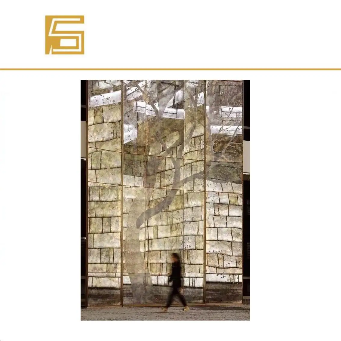 Настенная панель из оникса с подсветкой вулканический камень естественной