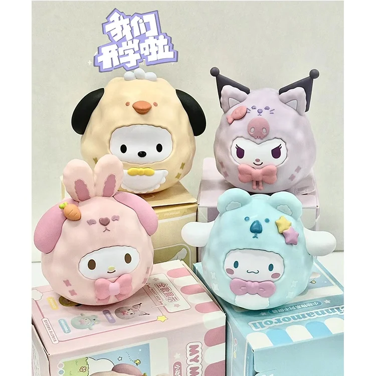 Hot sale PVC Figures Anime tumbler toy Mystery Box Toys Ornaments Car Decoration For Girls and Decor Figure blind box sanrio